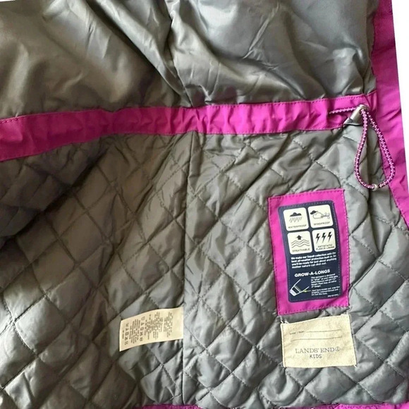 LANDS’ END | NWOT | KIDS SQUALL COAT | WATERPROOF INSULATED FLEECE LINED | SZ 14 - Picture 10 of 15